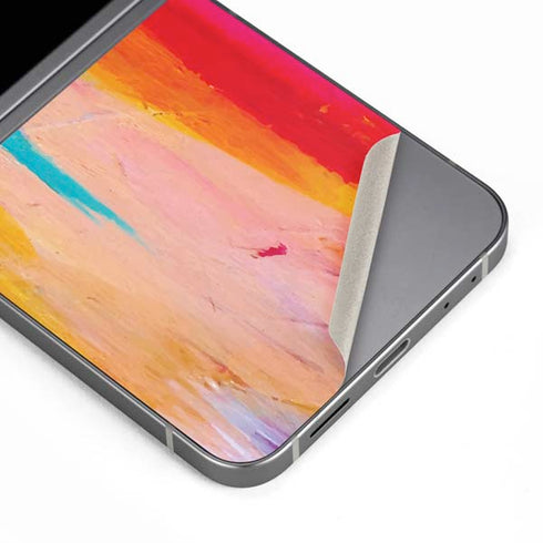 Multicolor Brush Stroke by Etta Vee Galaxy Z Flip6 Skin